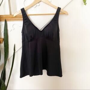 Swimsuits For All black V-neck tankini sz 8 NWT